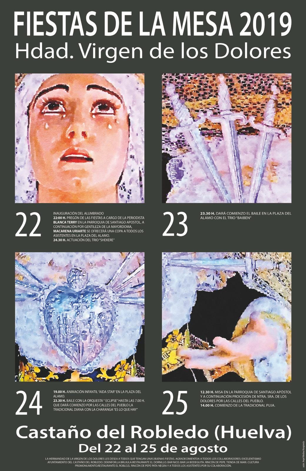 Fiestas patronales en honor a Nuestra Señora de los Dolores (La Mesa) 2019 Castaño del Robledo